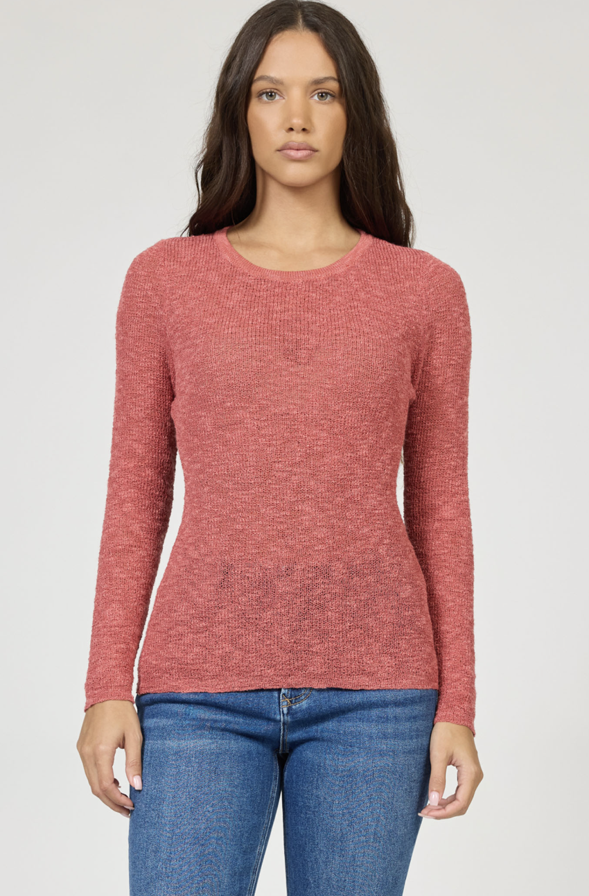 Edina Terracotta Long Sleeve Top