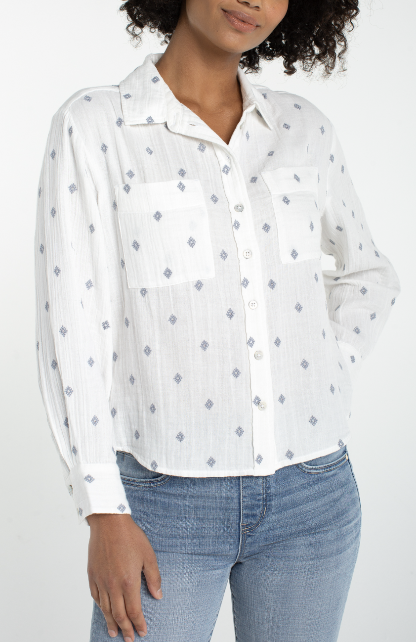 Liverpool Harbor Dot Button Up