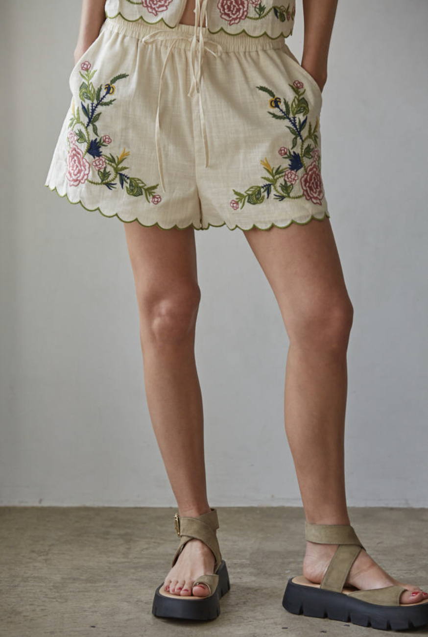 Artemisia Embroidered Shorts