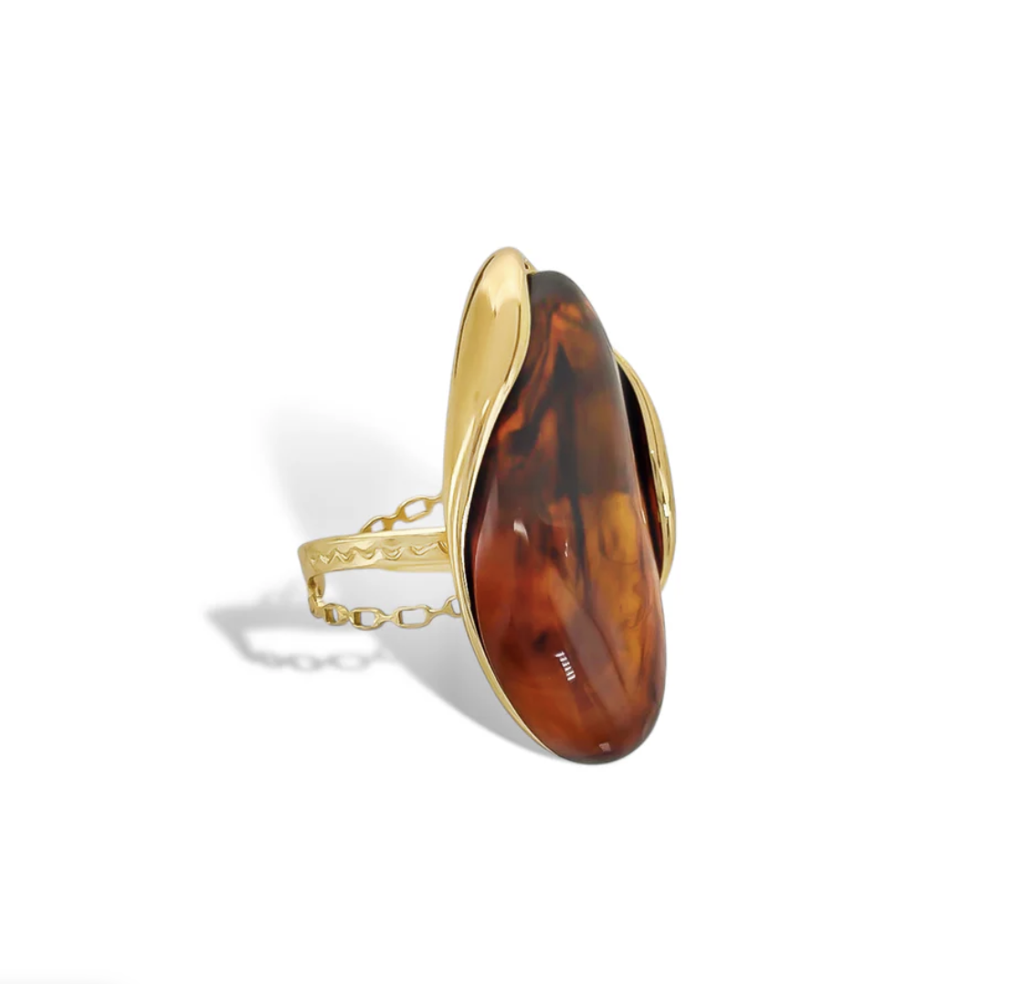 Amber Tide Ring