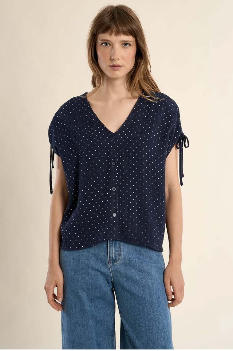 The Paris Polka Blouse
