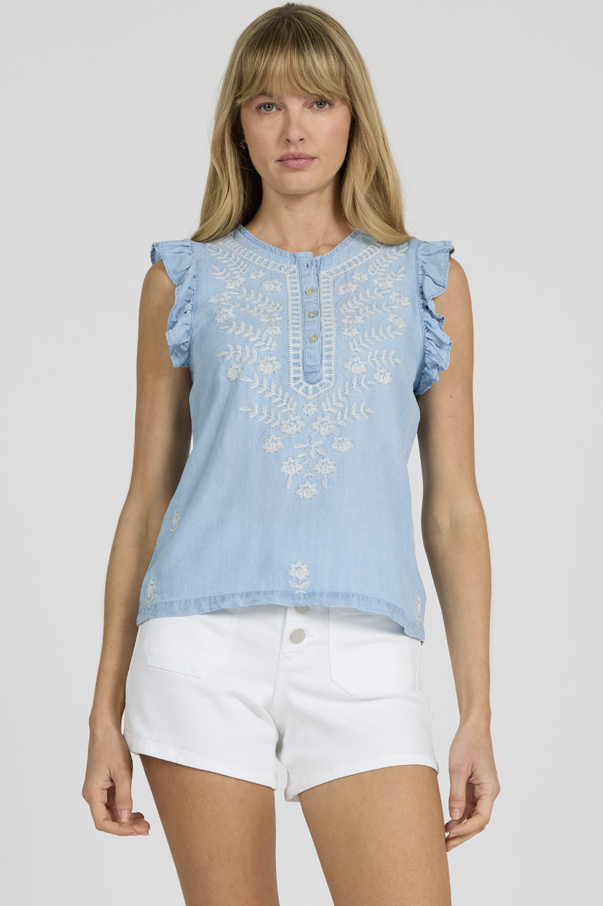 Dear John Nikola Sleeveless Henley