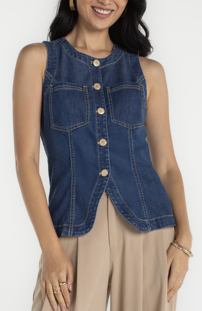 Liverpool Blue Jean Beauty Vest