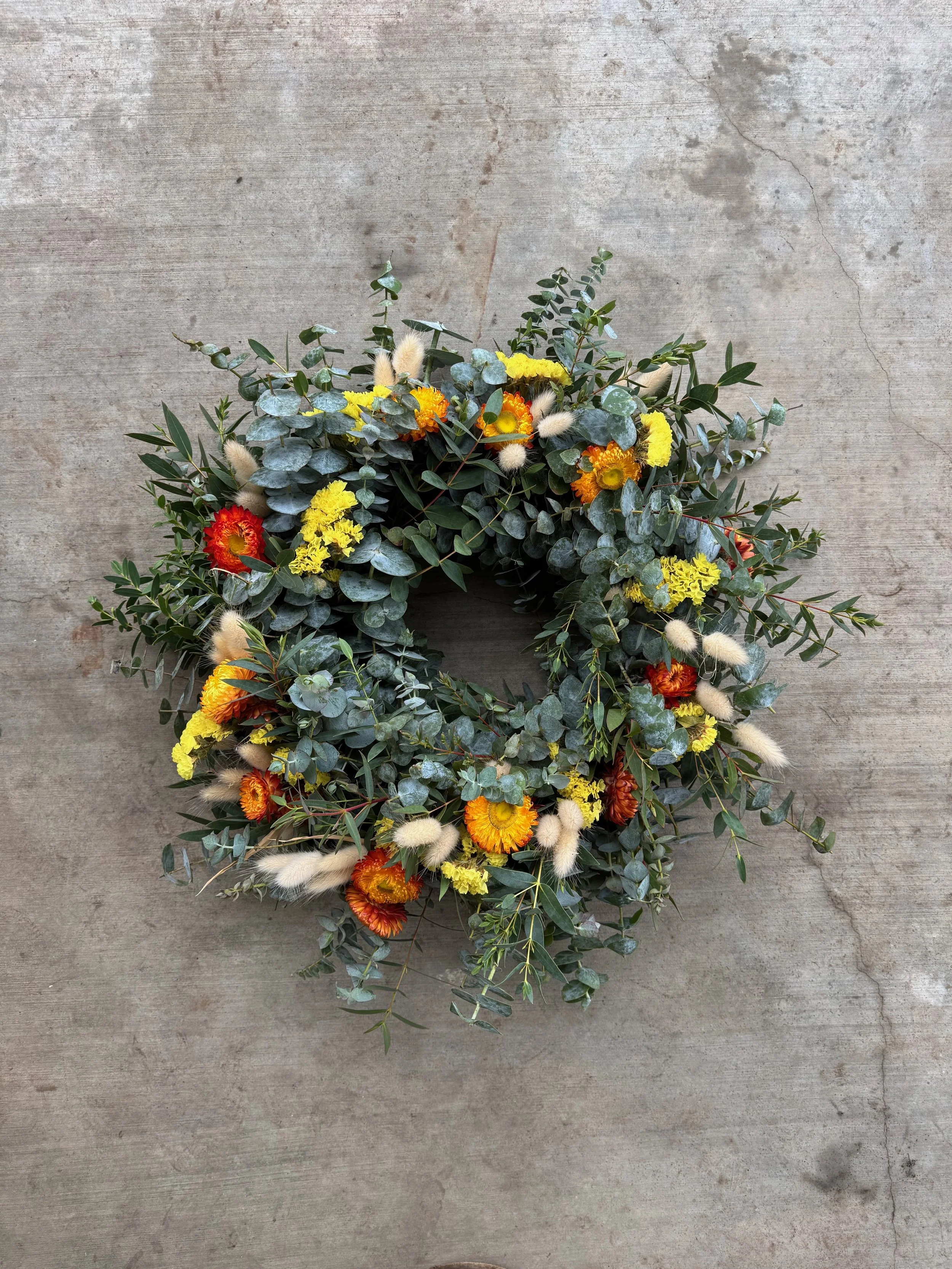 Fall Floral Eucalyptus Wreath