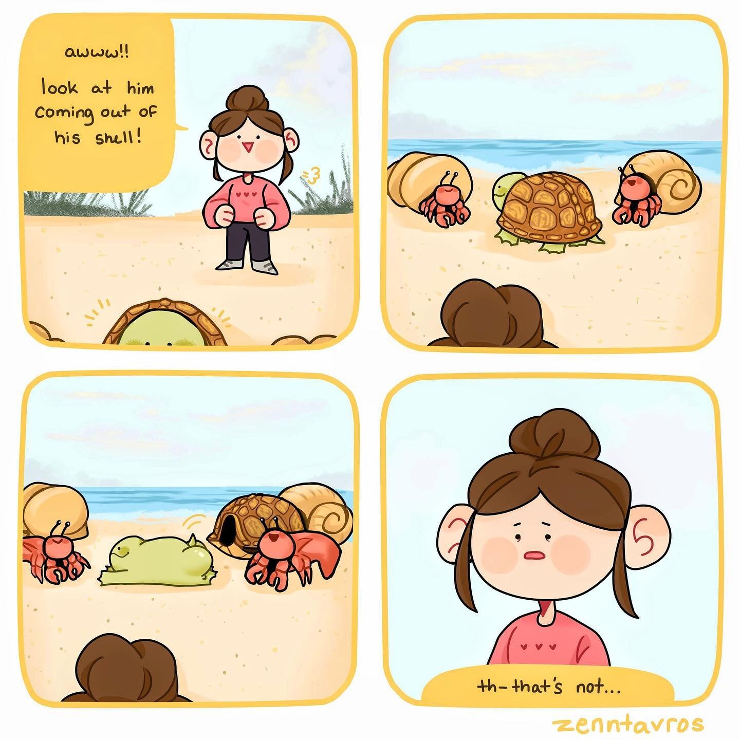 Happy holidays!!!! I&rsquo;m currently on the beach being very entertained by a bird eating a chunk of bread so I hope everyone else&rsquo;s vacation is just as enlightening~ this is a comic I made for my class this semester and I have some more thin