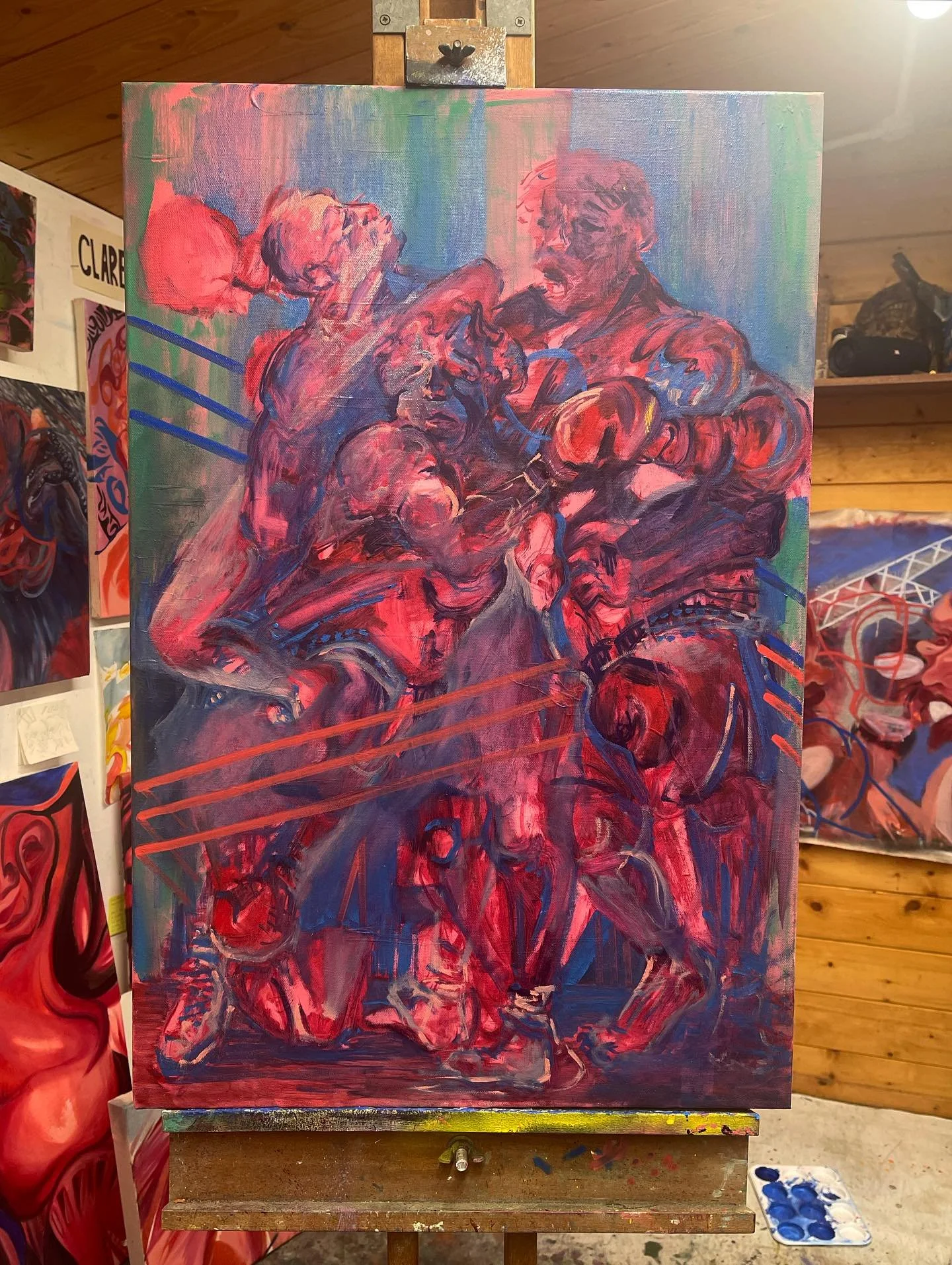 More progress made on this piece, feel like I&rsquo;ve developed my practice a lot over the past 6 months and hitting a somewhat break through with this particular one 

#nework #oilpainting #boxingpainting #londonartist #londonartgallery #emergingar
