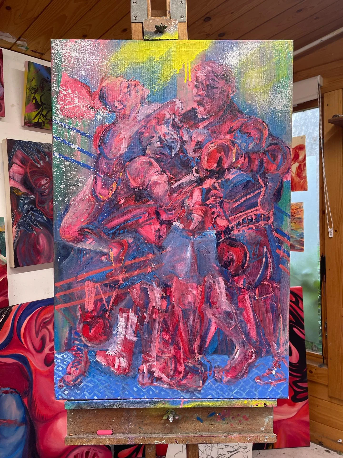 Happy with this, just need to be mindful now not to overwork. I&rsquo;ll say it&rsquo;s a done day with the oil paint and might make a few final marks with pastel (chalk or oil I haven&rsquo;t decided yet). 

#oilpainting #paintingprogress #newwork #