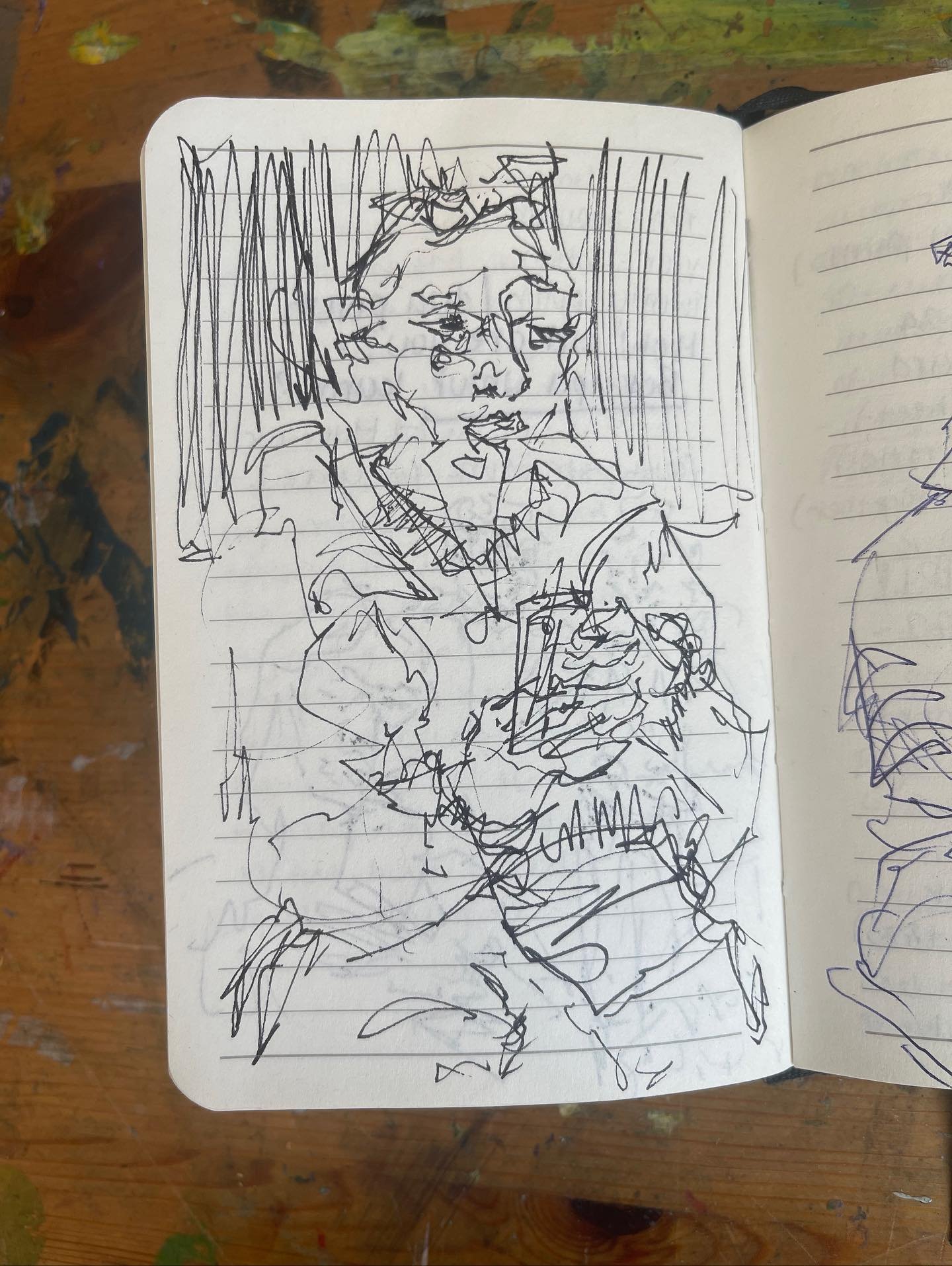 I&rsquo;ve carried this little book around with me every day for the past 4 years. I use it to write down little thoughts throughout the day and also a drawing or two which ends up happening when on the tube. You&rsquo;ve been good to me lil trusty b