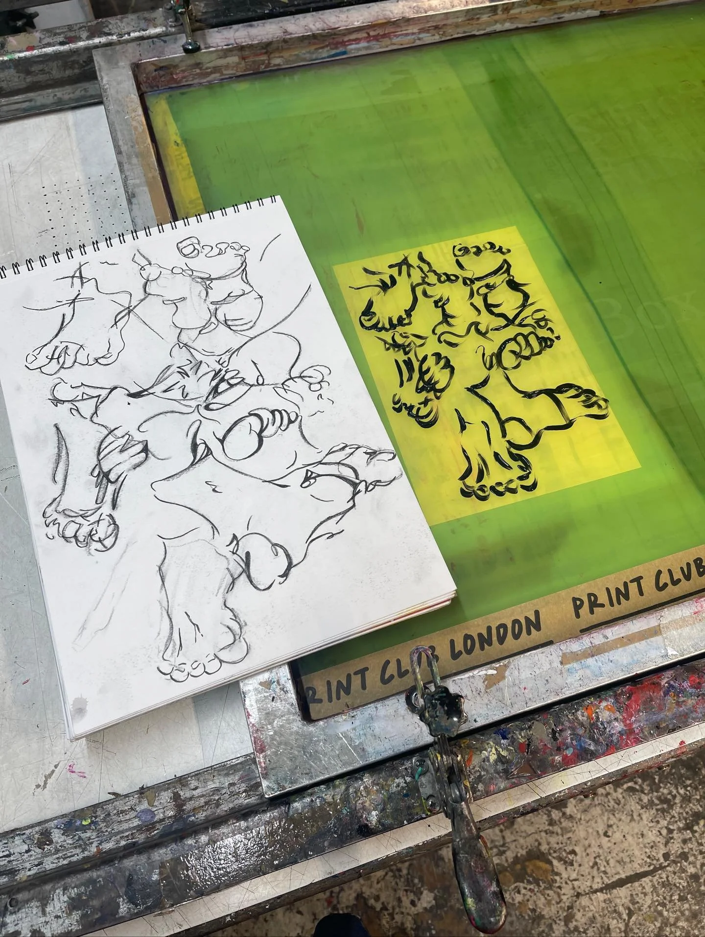 Working on some monotypes. Take a look at the progress along the way, had to include the final photo where I forgot the paper but thought it looked kinda cool.

#monotype #print #newwork #artprocess #artprint #screenprint #process #youngartist #emerg