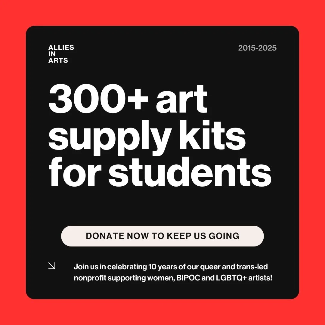 In 2025, Allies in Arts delivered hundreds of art supply kits to classrooms displaced by the LA Wildfires. Thanks to Nikole Beckwith for volunteering and facilitating not only the giant donation of @winsorandnewton paints that we delivered to schools