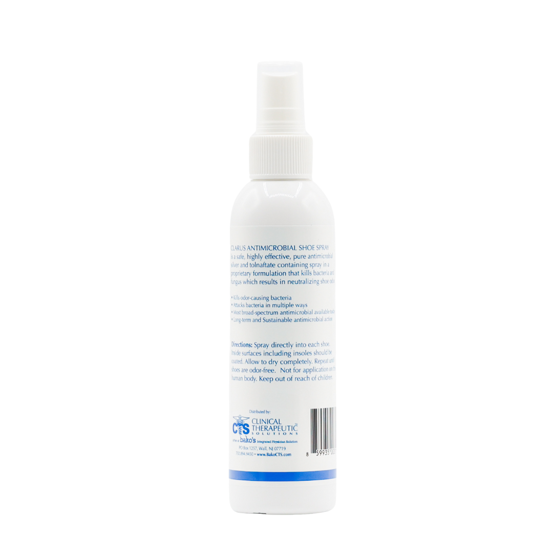 Eliminate bacteria and fungus that cause athlete's foot odor and infection. This natural silver-based spray is safe, effective, and neutralizes unpleasant shoe odors.