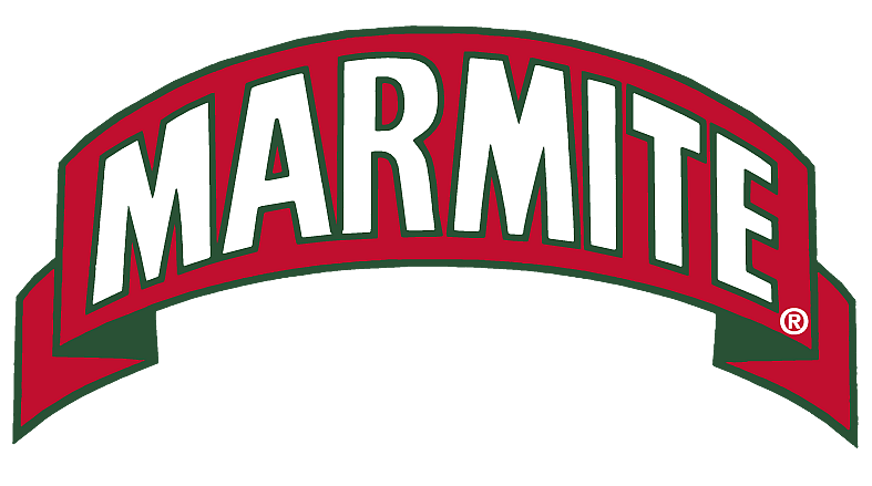 Marmite logo with red, green, and white colors.