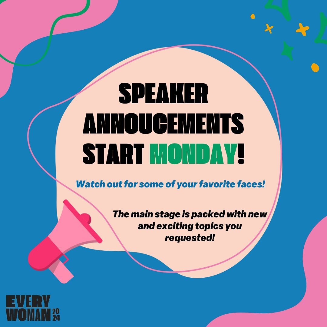 Who&rsquo;s ready!?🤩

Starting MONDAY we will be announcing our main speaker sessions.

We've heard your suggestions and made some magic happen&hellip;and we&rsquo;re super excited to announce our line up.

Can anyone guess who we may have in the ma