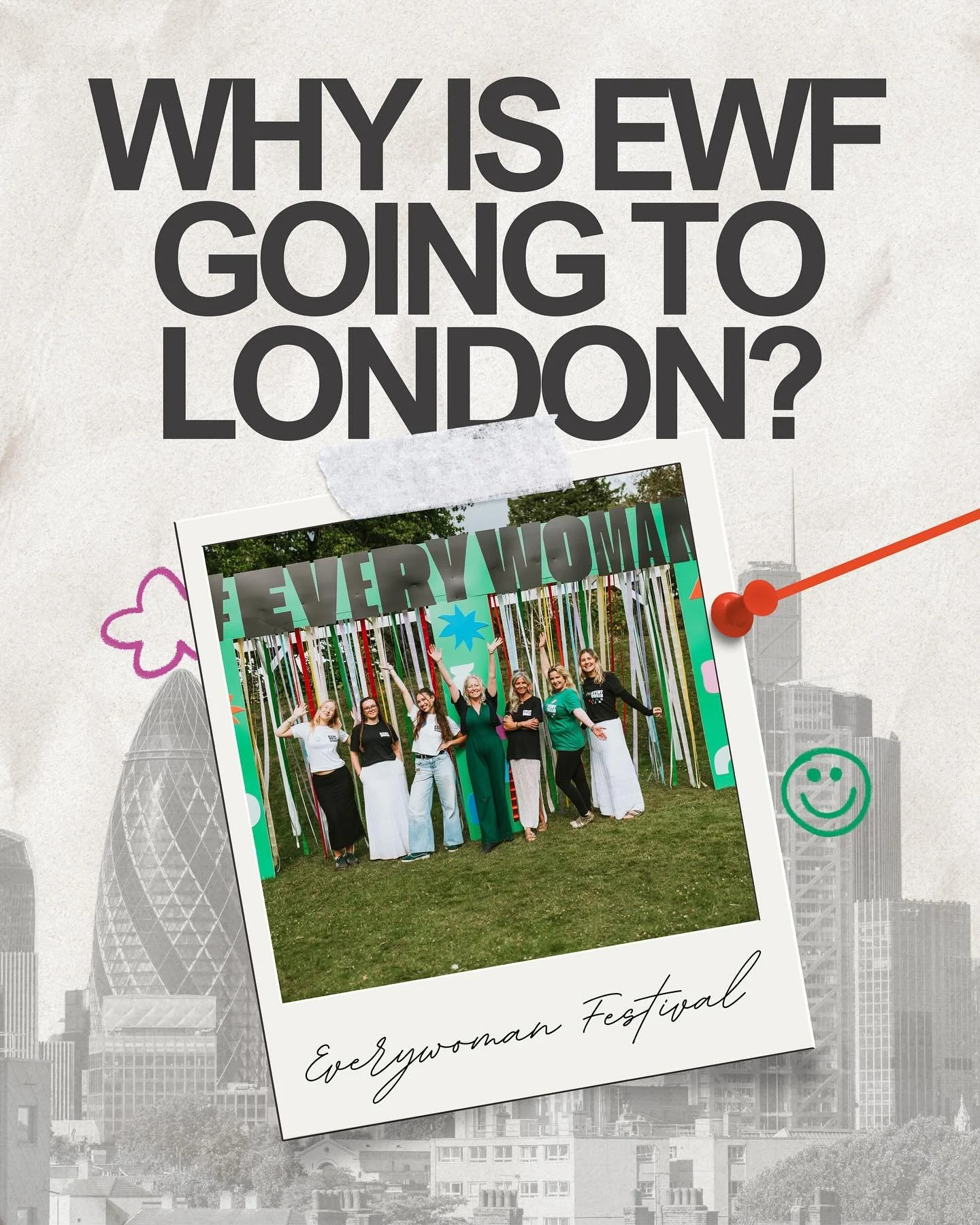 THAT&rsquo;S RIGHT! 📣🎪 
We&rsquo;re bringing EveryWoman Festival to London! In the central hub of the UK, our goal is to make Everywoman Festival accessible to as many people from as many walks of life as possible! This is because it&rsquo;s a bigg