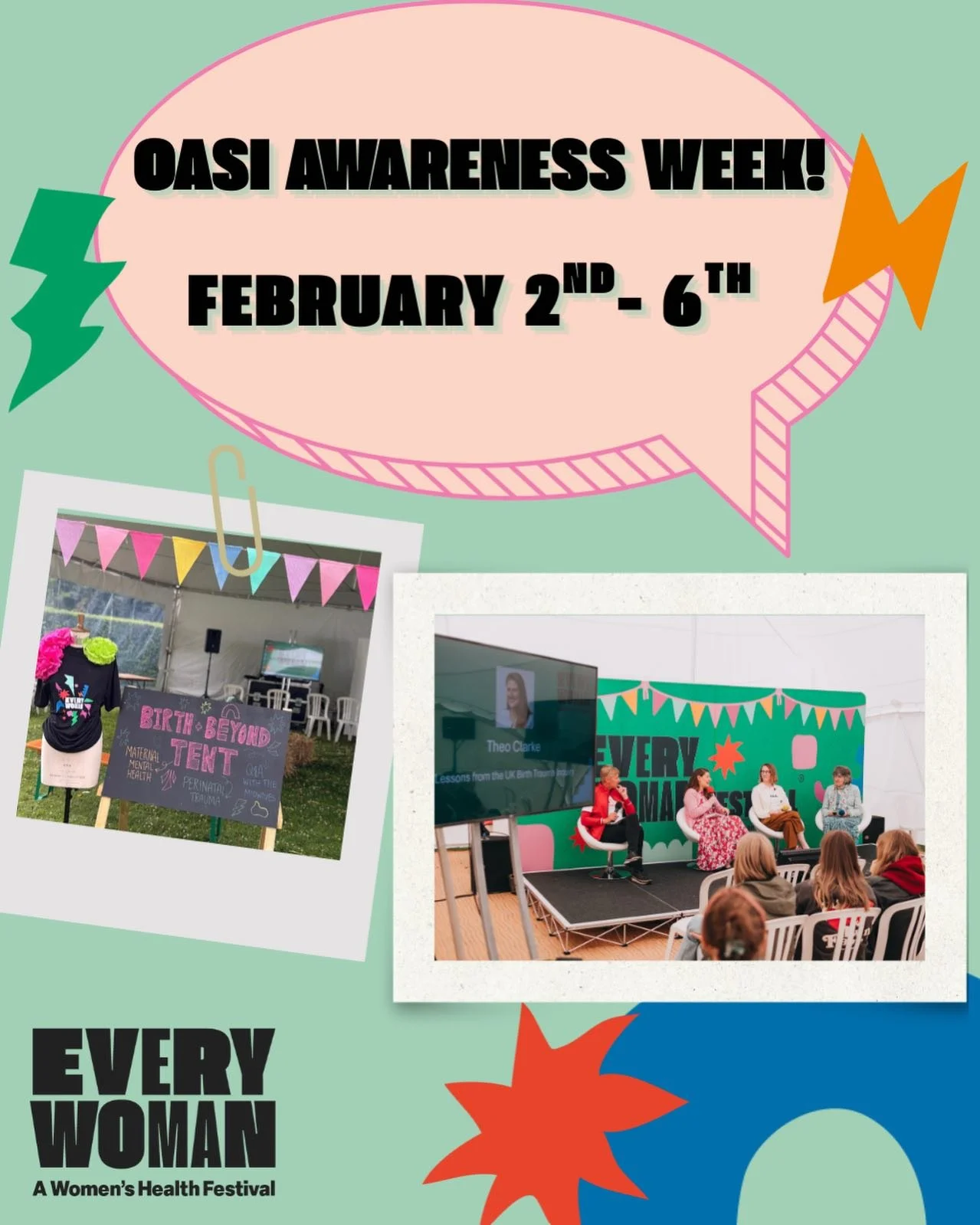 This OASI Awareness Week we are proud to highlight the work of @masicfoundation who supports women living with injuries from childbirth.
With open conversations at the Birth &amp; Beyond tent and The Gut Hut at the Everywoman Festival London, we want