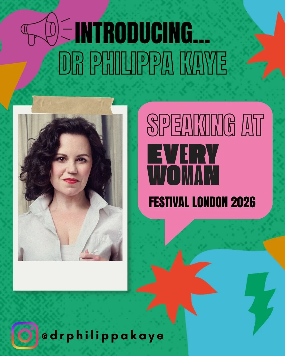 Introducing our next speaker for Everywoman Festival London 2026&hellip;Dr Philippa Kaye! @drphilippakaye 

Dr Philippa Kaye is a GP, media doctor and author, writing about topics including women&rsquo;s health, sexual health and children&rsquo;s hea