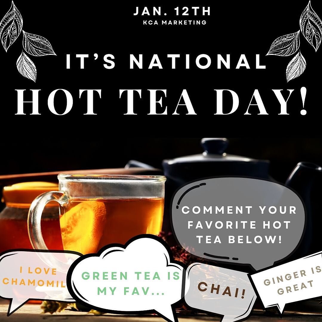 Who likes hot tea? We like hot tea! Today is National Hot Tea Day! Treat yourself with a nice hot tea on this chilly Friday, and tell your friends to do that same. 
☕️🫖🍵
Don&rsquo;t forget to check back on our website and Instagram for new content 