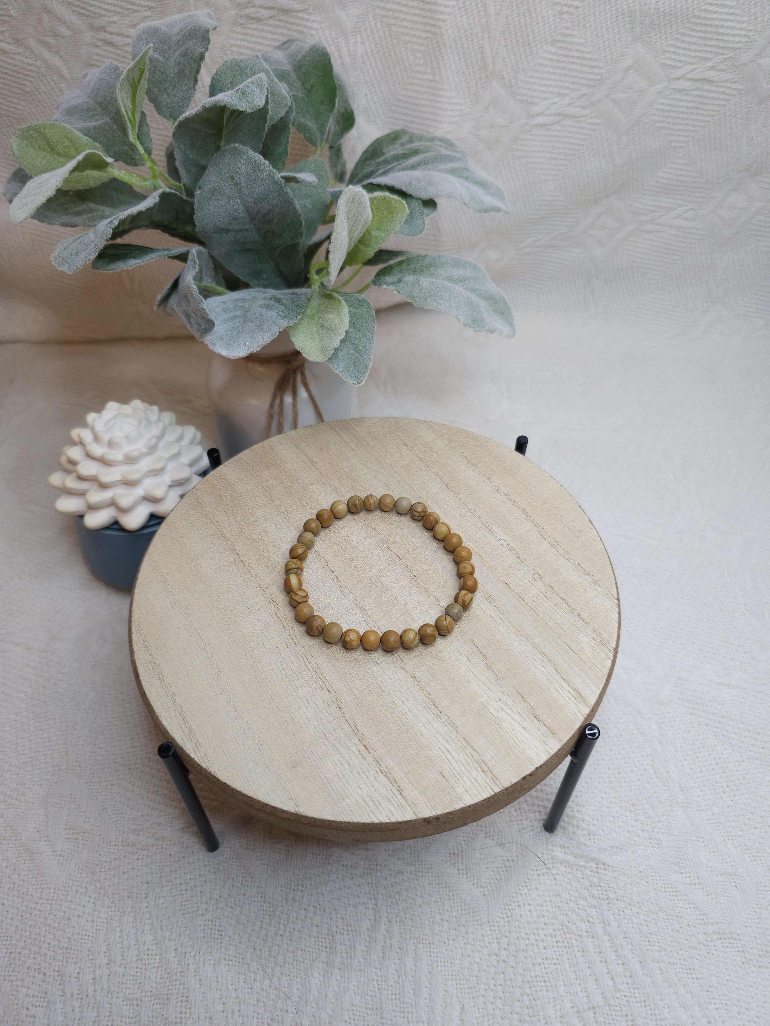 Wood Grain Stone Bracelet