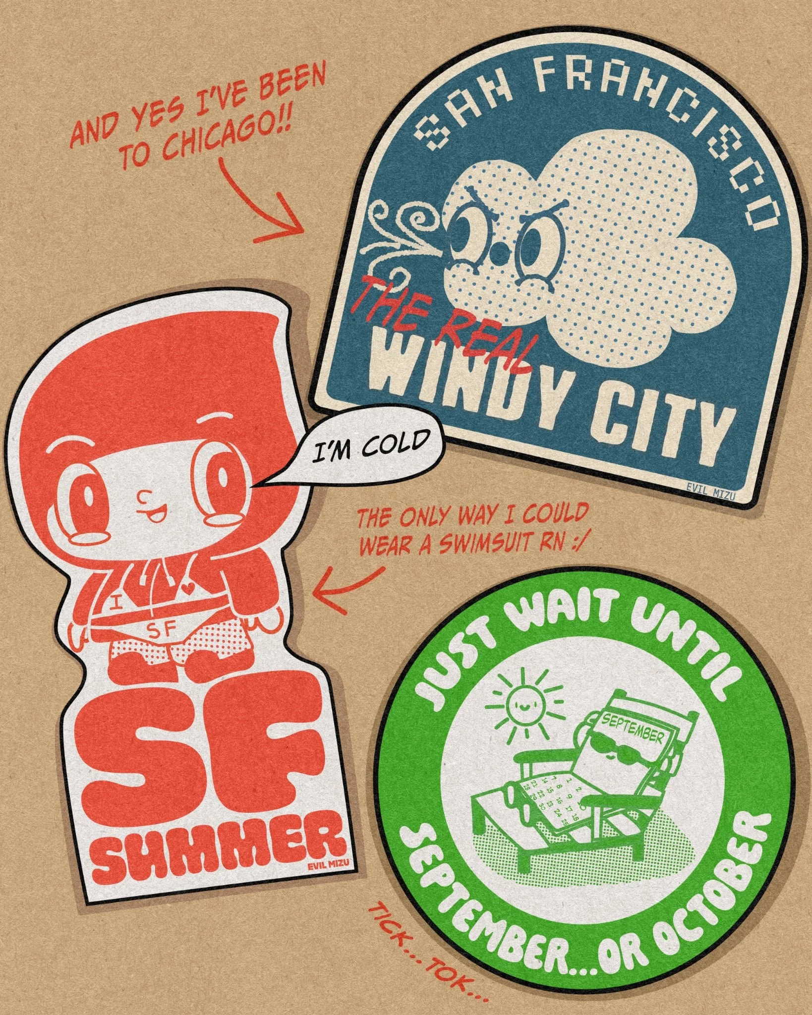 SF Summer Stickers