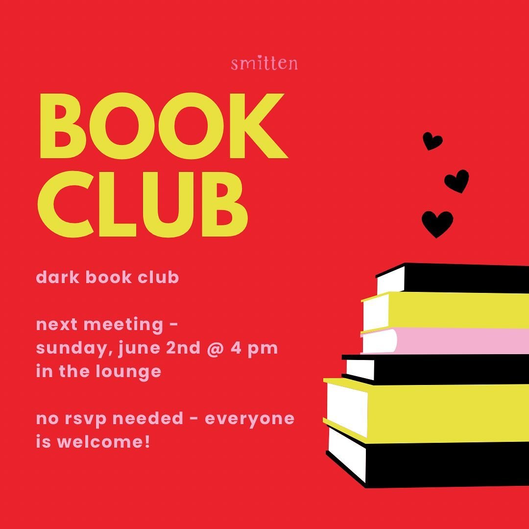June meeting details for our Dark Book Club 💖 This month&rsquo;s book gives all of the queer horror romance goodness we love!

Remember, all you have to do is read the book and come to the meeting - no RSVP&rsquo;s needed. And if you haven&rsquo;t a