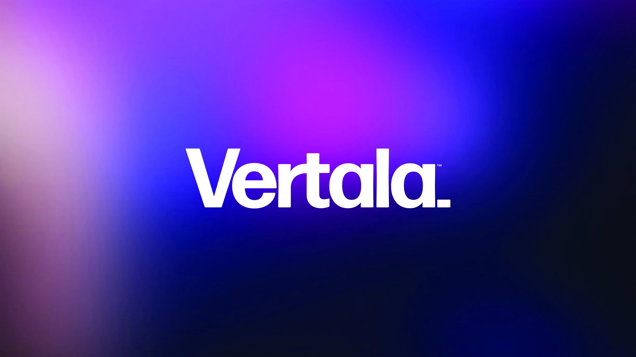 The image has the word 'Vertala.' in bold white text on a gradient background that transitions from purple to blue and black.