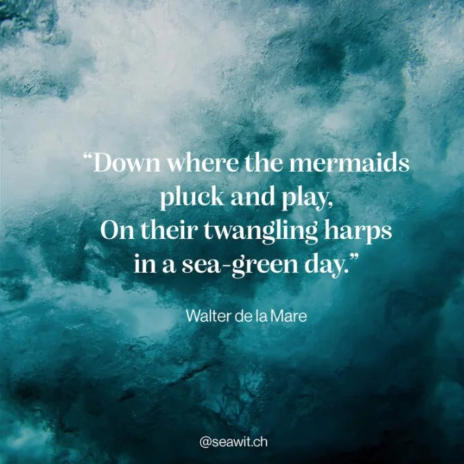 A poetic quote over a background of ocean waves or sea imagery.