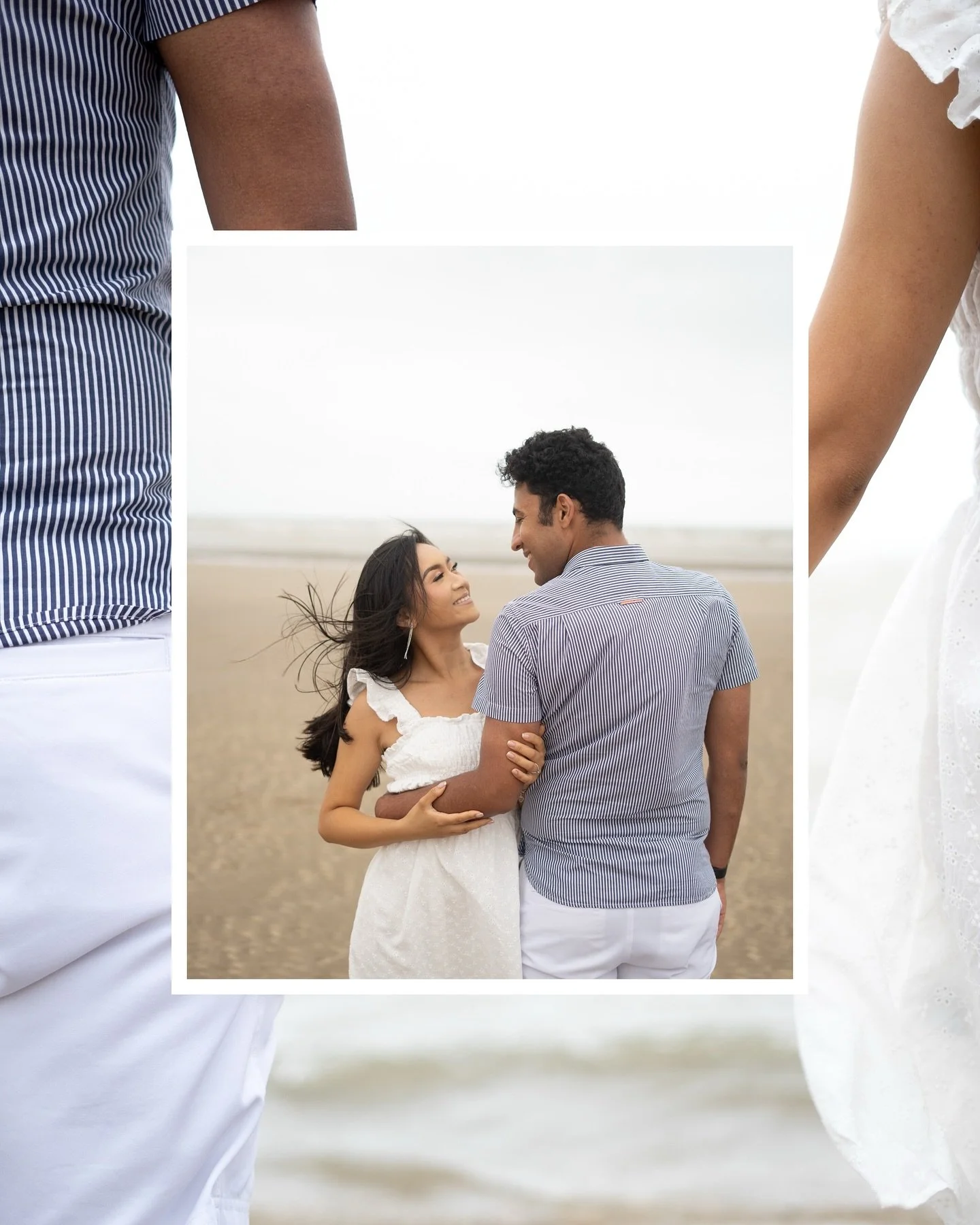 Windy days at the beach make for romantic scenes 🌬️🌊 

#weddingphotographer #engagementshoot #cambersands #sonyphotography #portaits #couplephotography