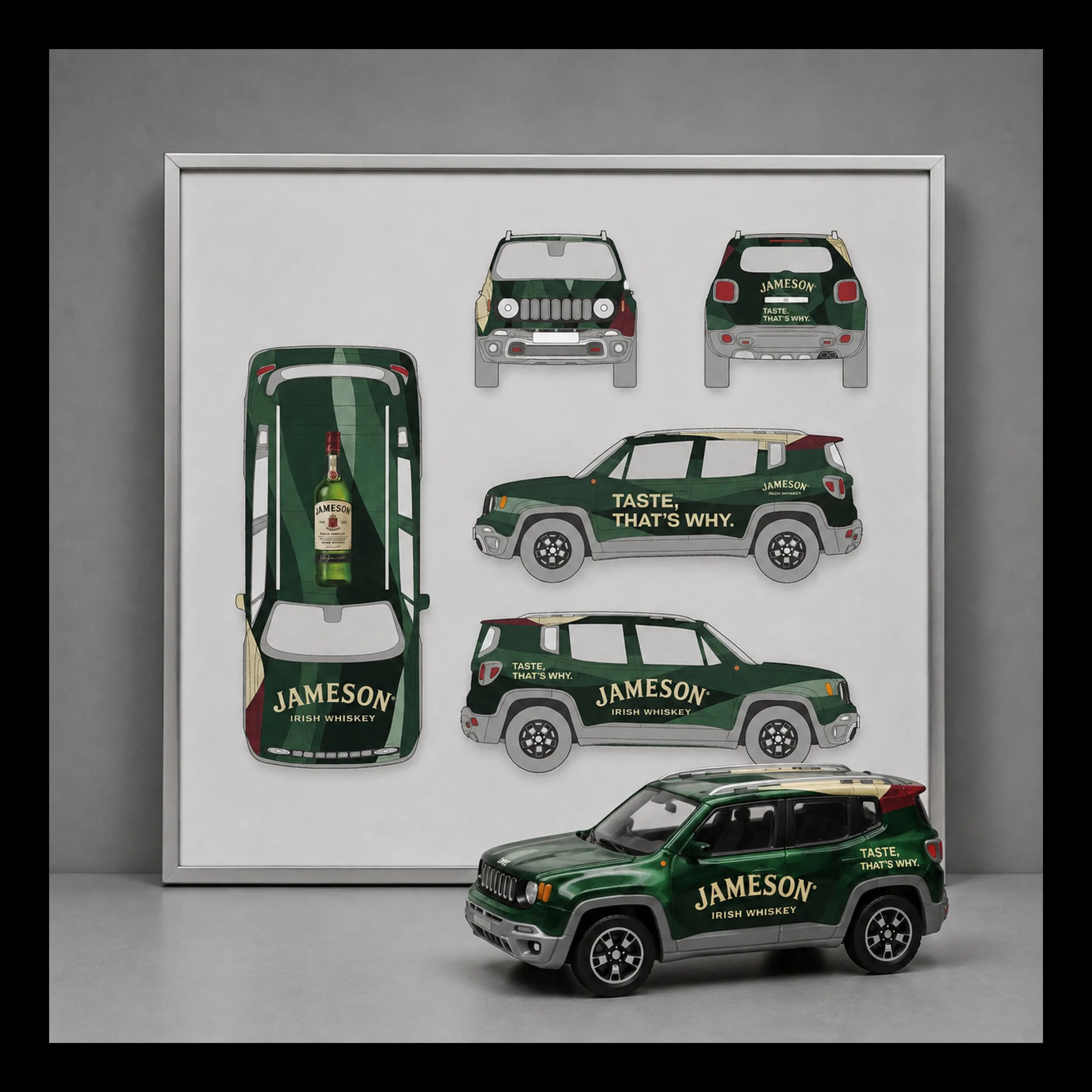 Jameson Irish Whiskey brandad Jeep
