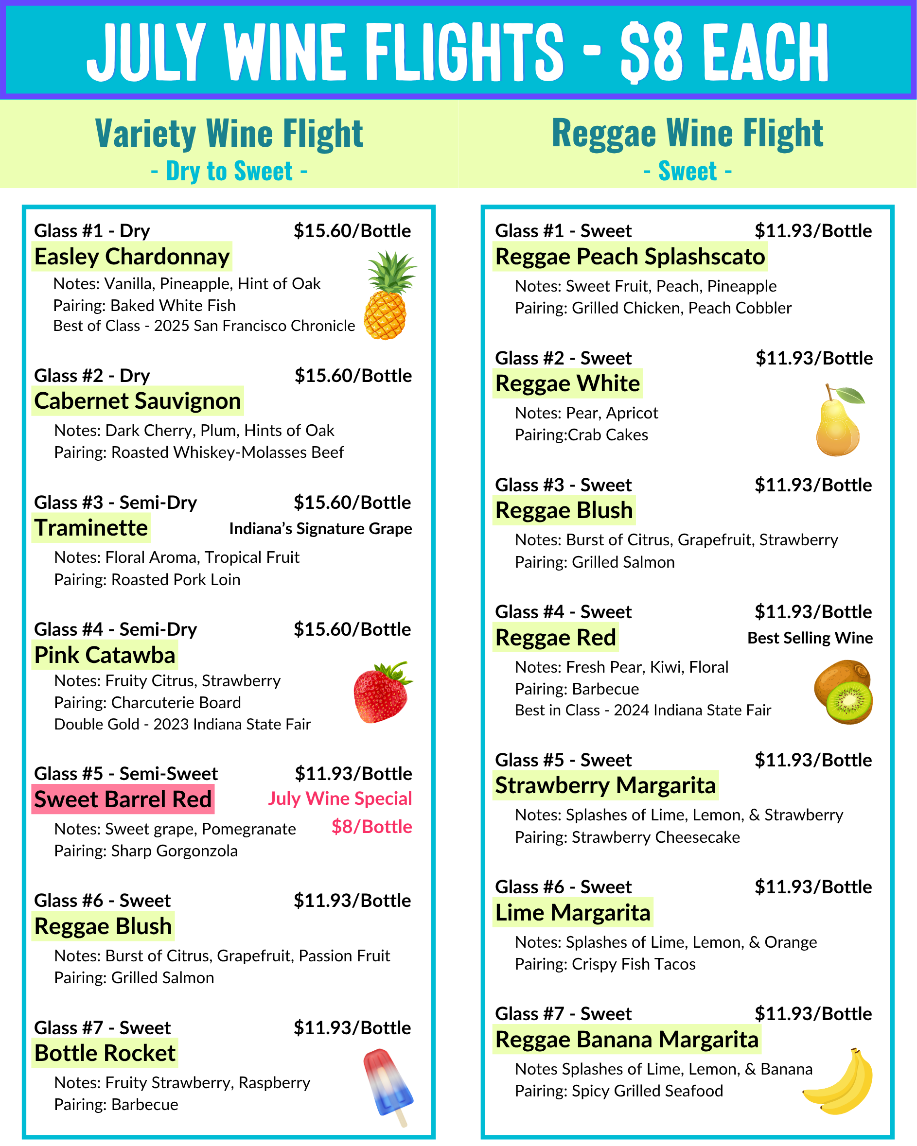 July Wine Flights