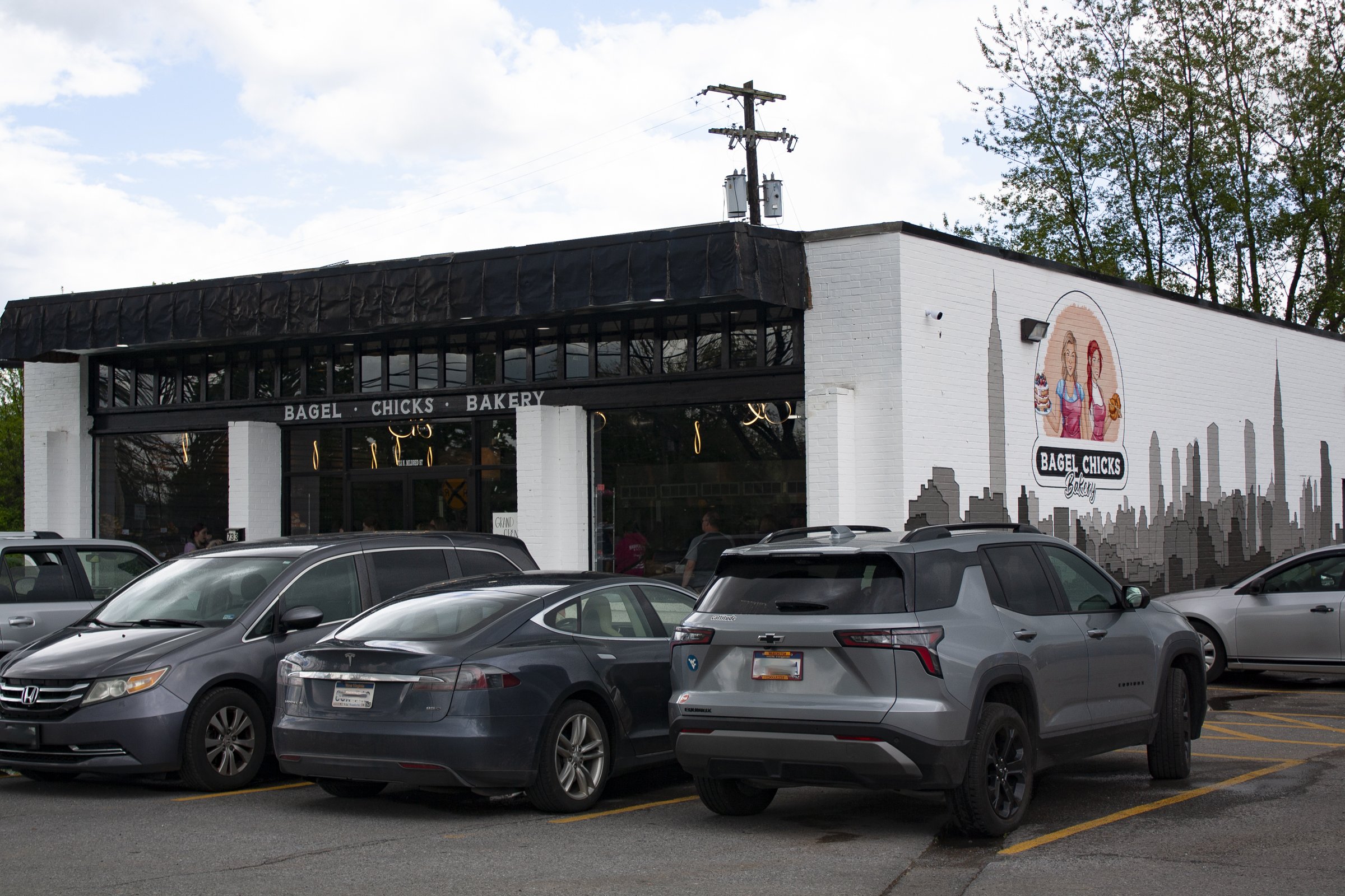 Bagel Chicks Bakery / Ranson, WV / 14' x 56' / North and South Side / Exterior Acrylic / Spring 2025