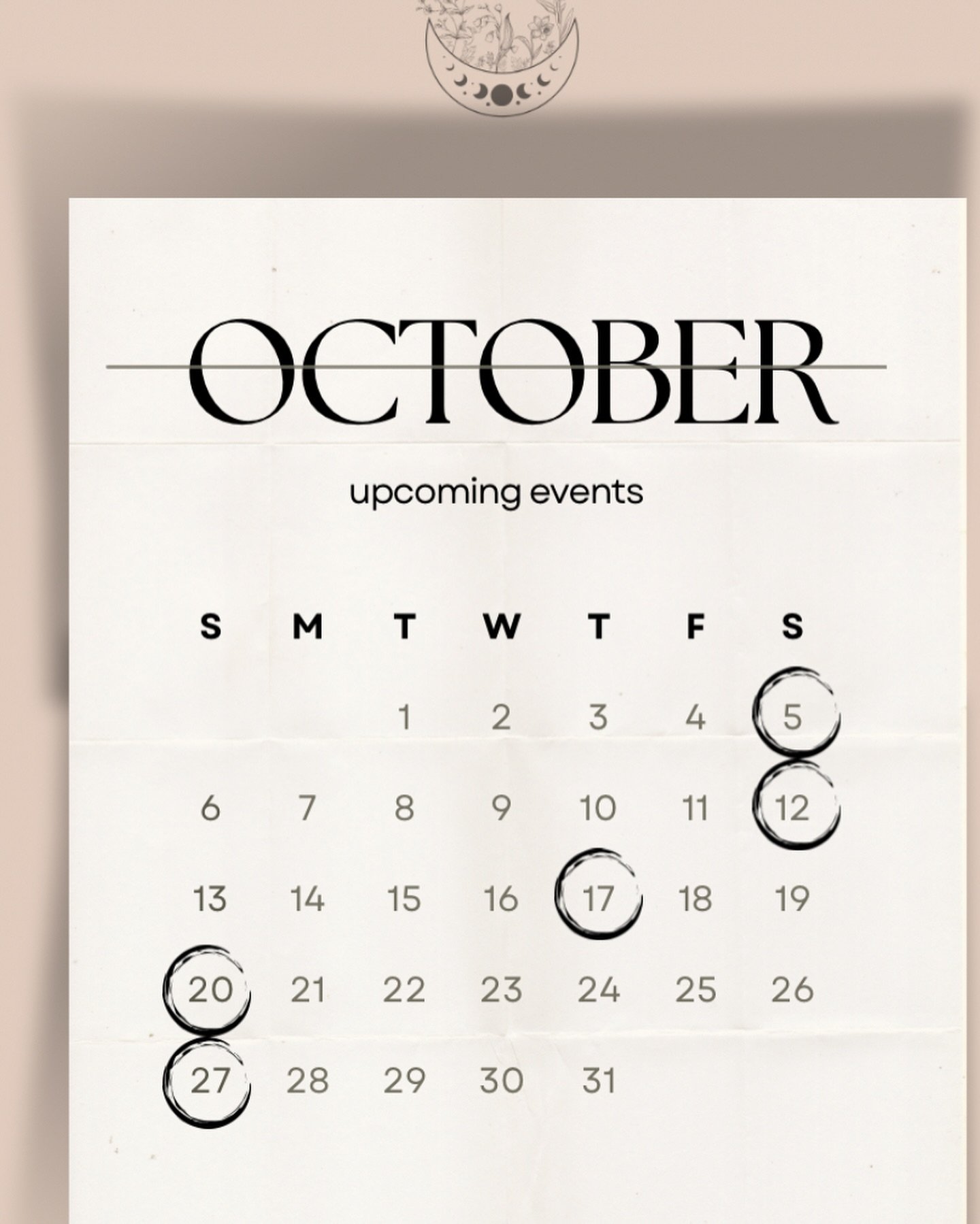 Hey Dolls,

#october is bursting with energy and power, and I&rsquo;m thrilled to harness it together with all of you!

Upcoming Events:

October 5th: I&rsquo;m hosting a workshop at Nashville&rsquo;s oldest metaphysical shop @cosmicconnectionsnashvi