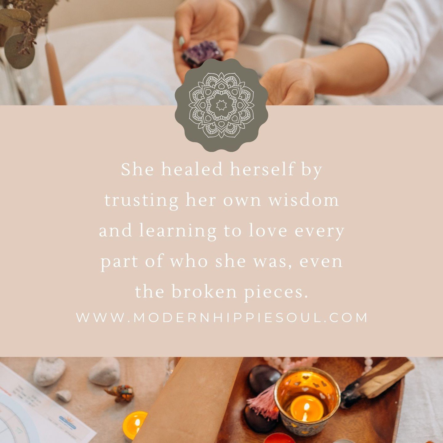 She healed herself by trusting her own wisdom and learning to love every part of who she was, even the broken pieces.

Healing isn&rsquo;t about perfection&mdash;it&rsquo;s about embracing the beauty in our journey, the lessons in our pain, and the p