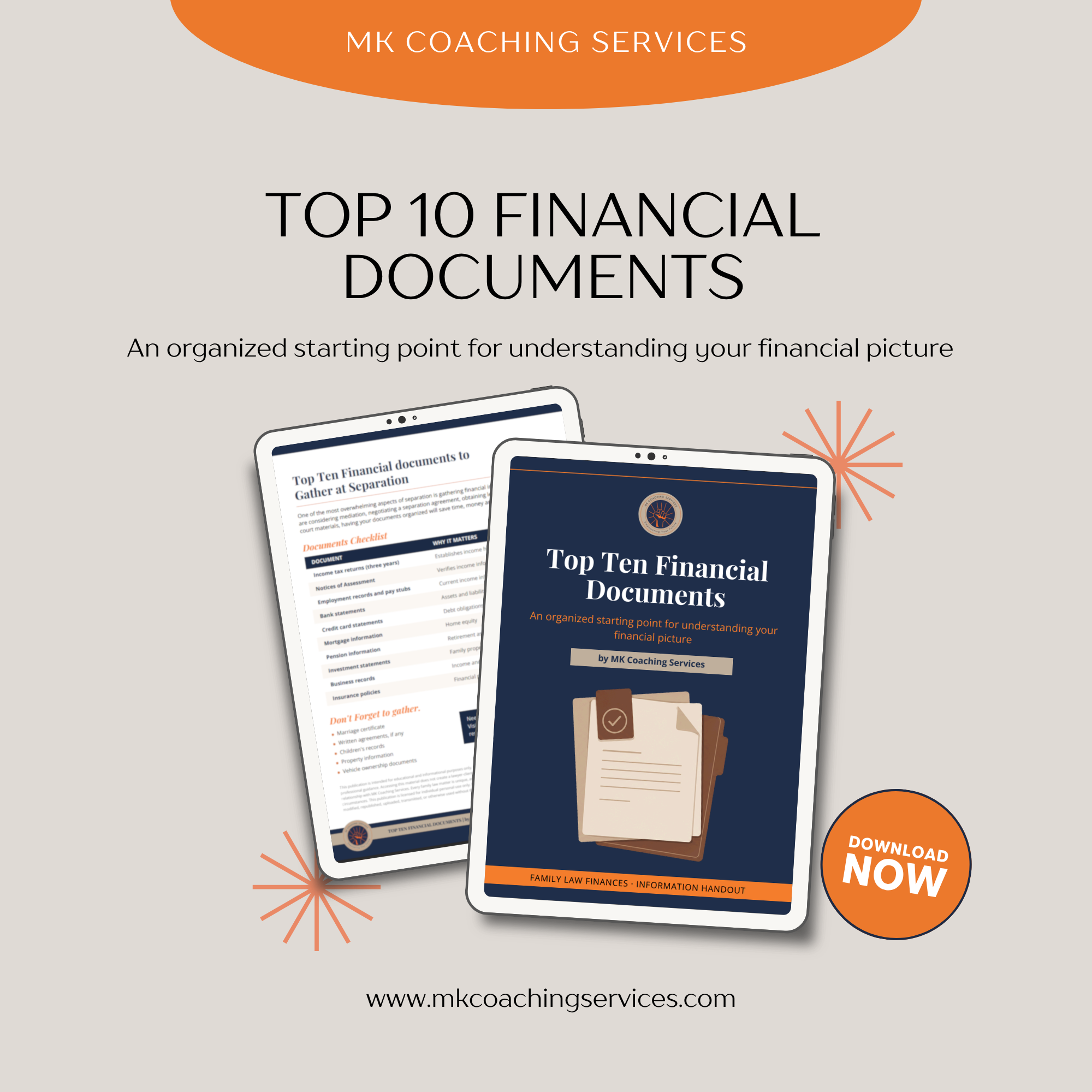 Top Ten Financial Documents to Gather at Separation | Free Checklist
