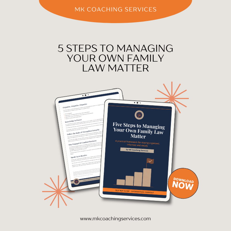 Five Steps to Managing Your Own Family Law Matter | Free Guide
