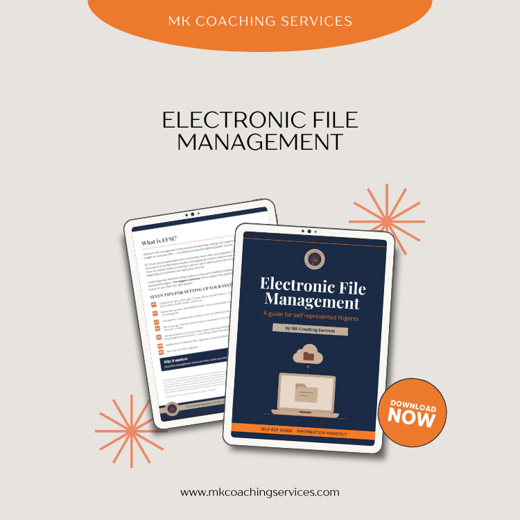 Electronic File Management for Self-represented Litigants | Free Guide