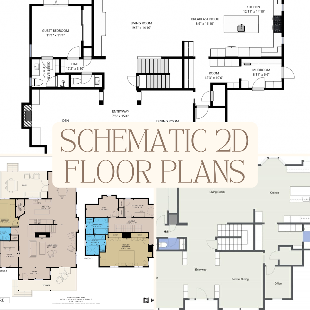 Enhance your property presentation with our schematic 2D Floor Plans powered by Matterport