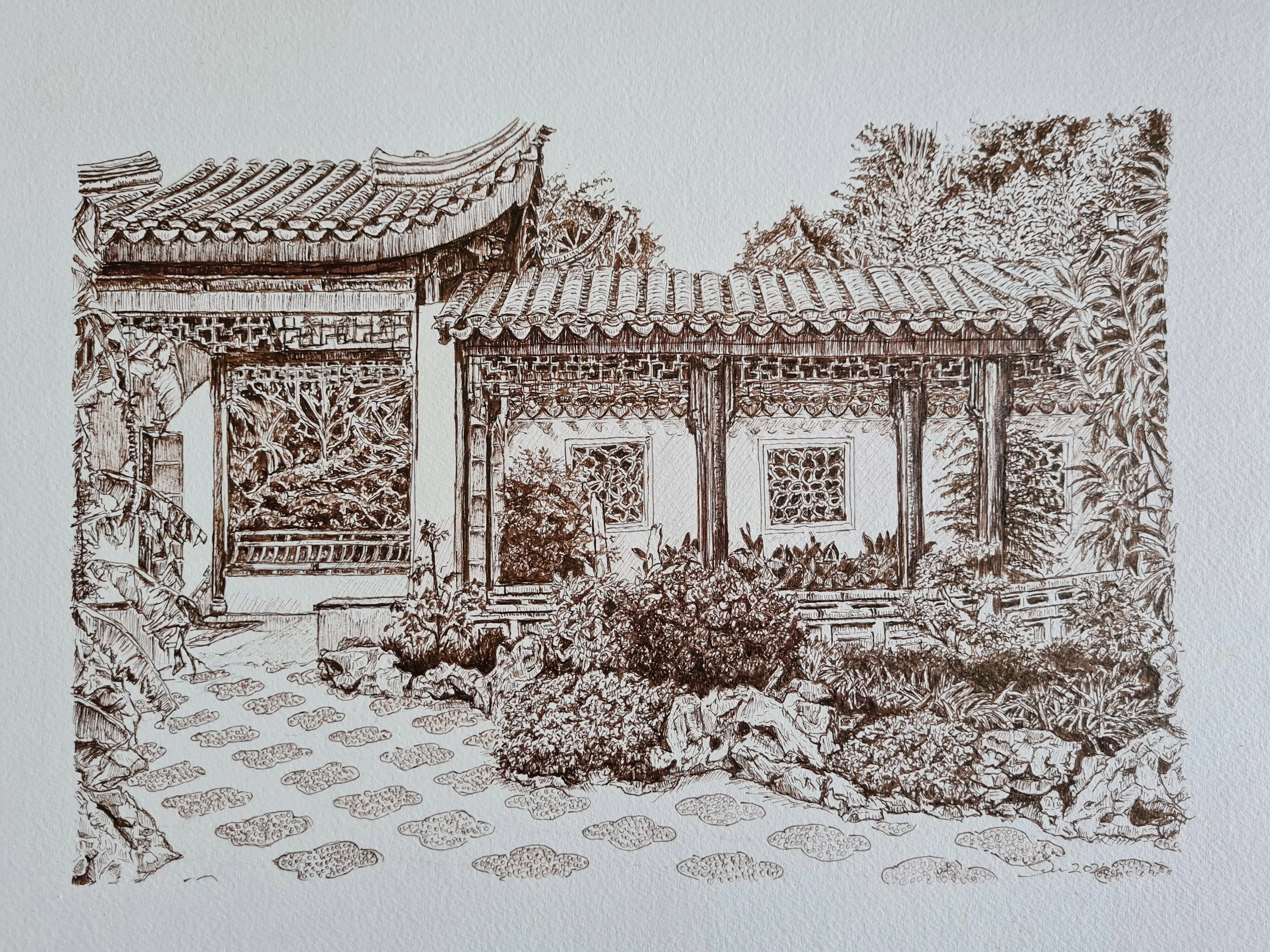 Chinese Gardens, Huntington House, Los Angeles
Pen
SOLD