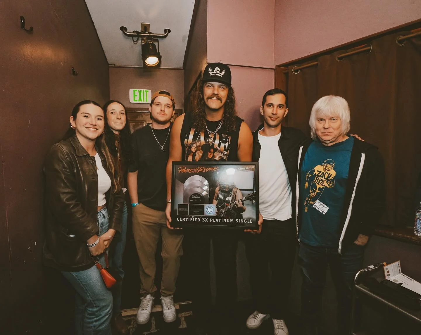 Fun times celebrating This Damn Song going triple platinum this past weekend. Huge congratulations to @pecosandtherooftops on this milestone!