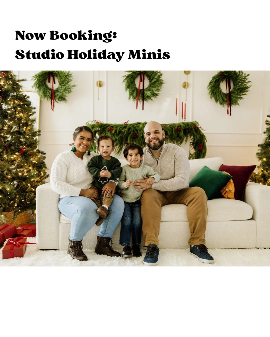 The coziest studio holiday minis yet. Very limited dates are available! Make sure you get booked today (linked in bio) 🎅🏽🎄🍪

Fort Myers Florida, holiday minis, Christmas photos, family Christmas pictures, motherhood photographer, newborn photogra