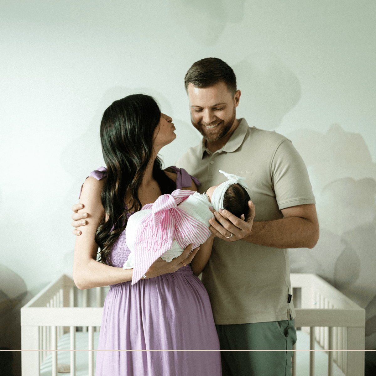 estero family welcomes their newborn daughter with a newborn photography session in their home
