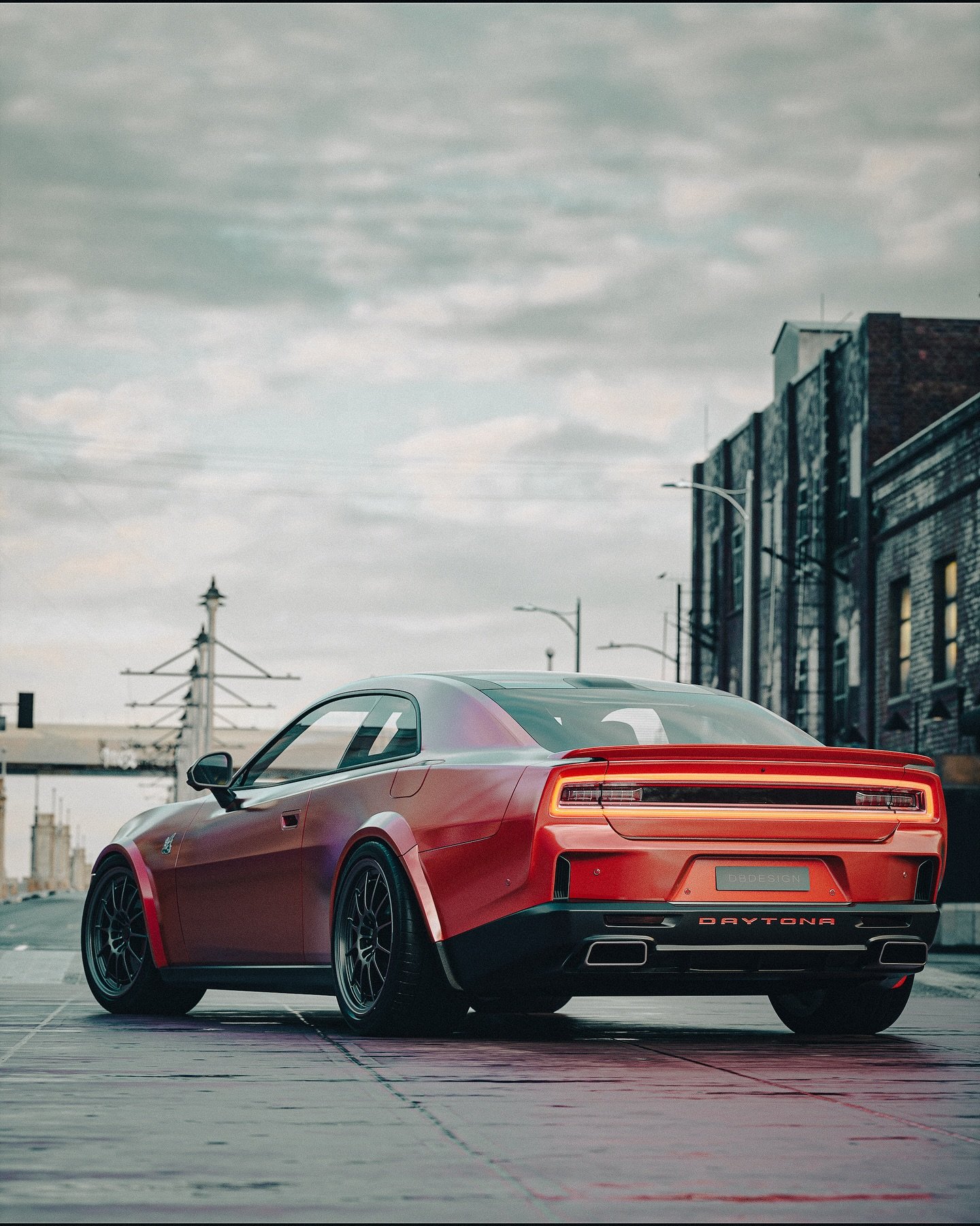 - Dodge Charger 2026 V8 SRT Pack -

Some more renders of the Dodge Charger redesign I&rsquo;ve done, this time back to Full CGI environment and a more vibrant Orange body paint.

Still not sure about the headlight design so last render have leds off.