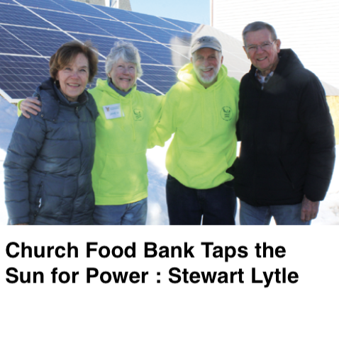Food Pantry Solar Power article in The Town Common