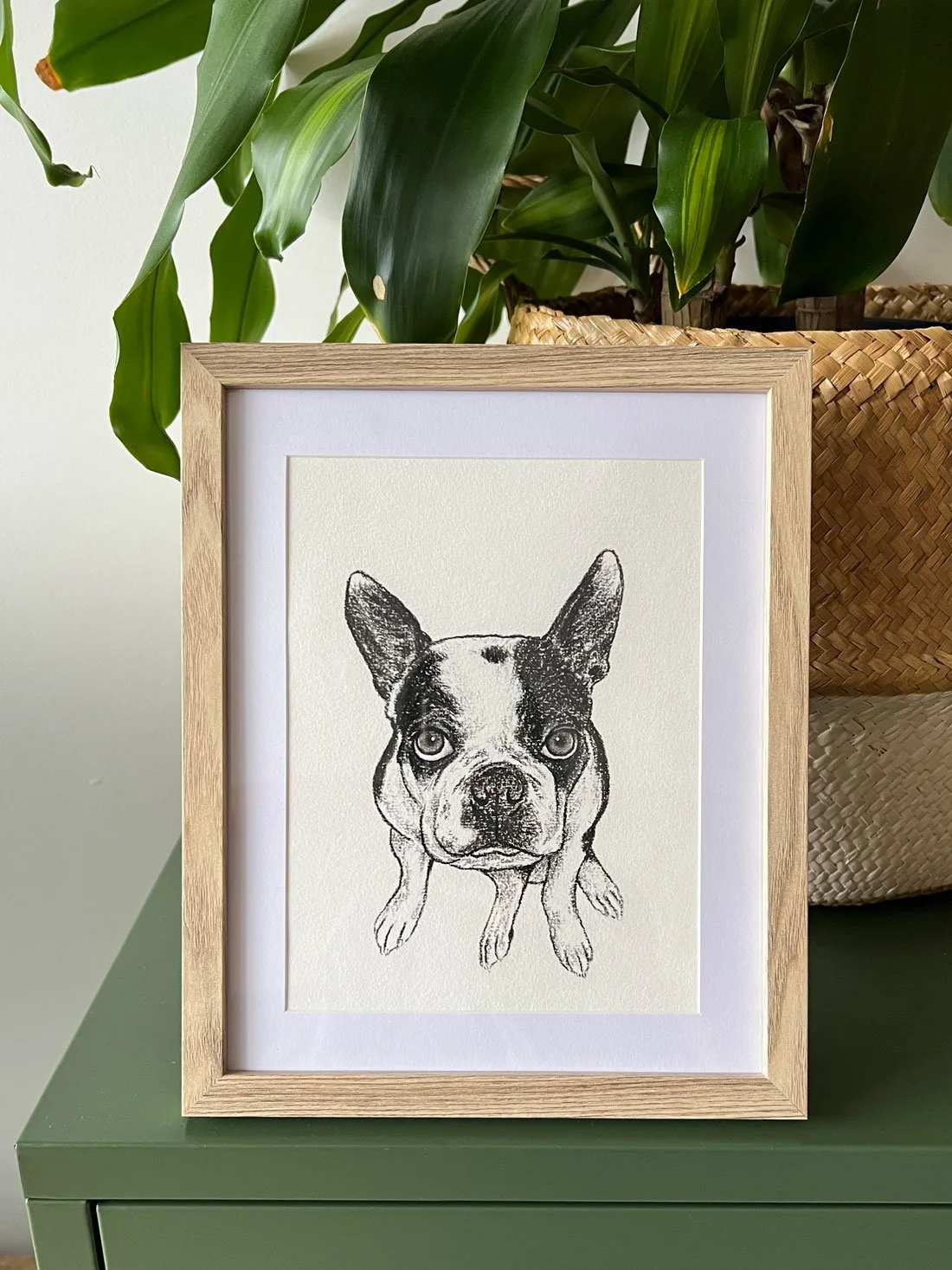 Framed Custom Pet Portrait of a dog