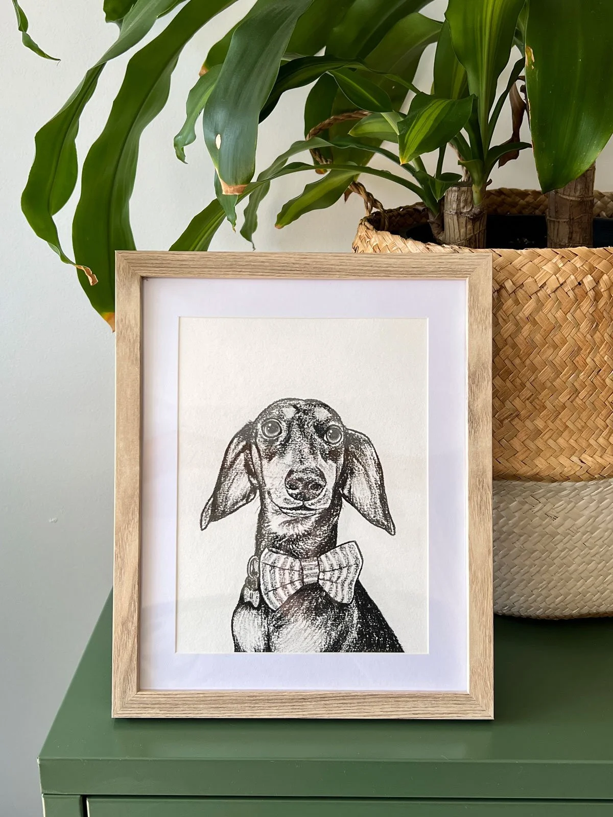 Framed Custom Pet Portrait of a dog