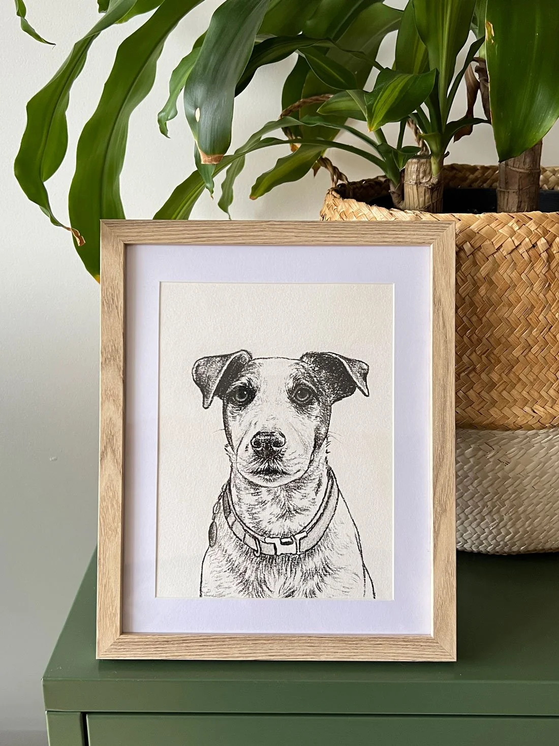 Framed Custom Pet Portrait of a dog
