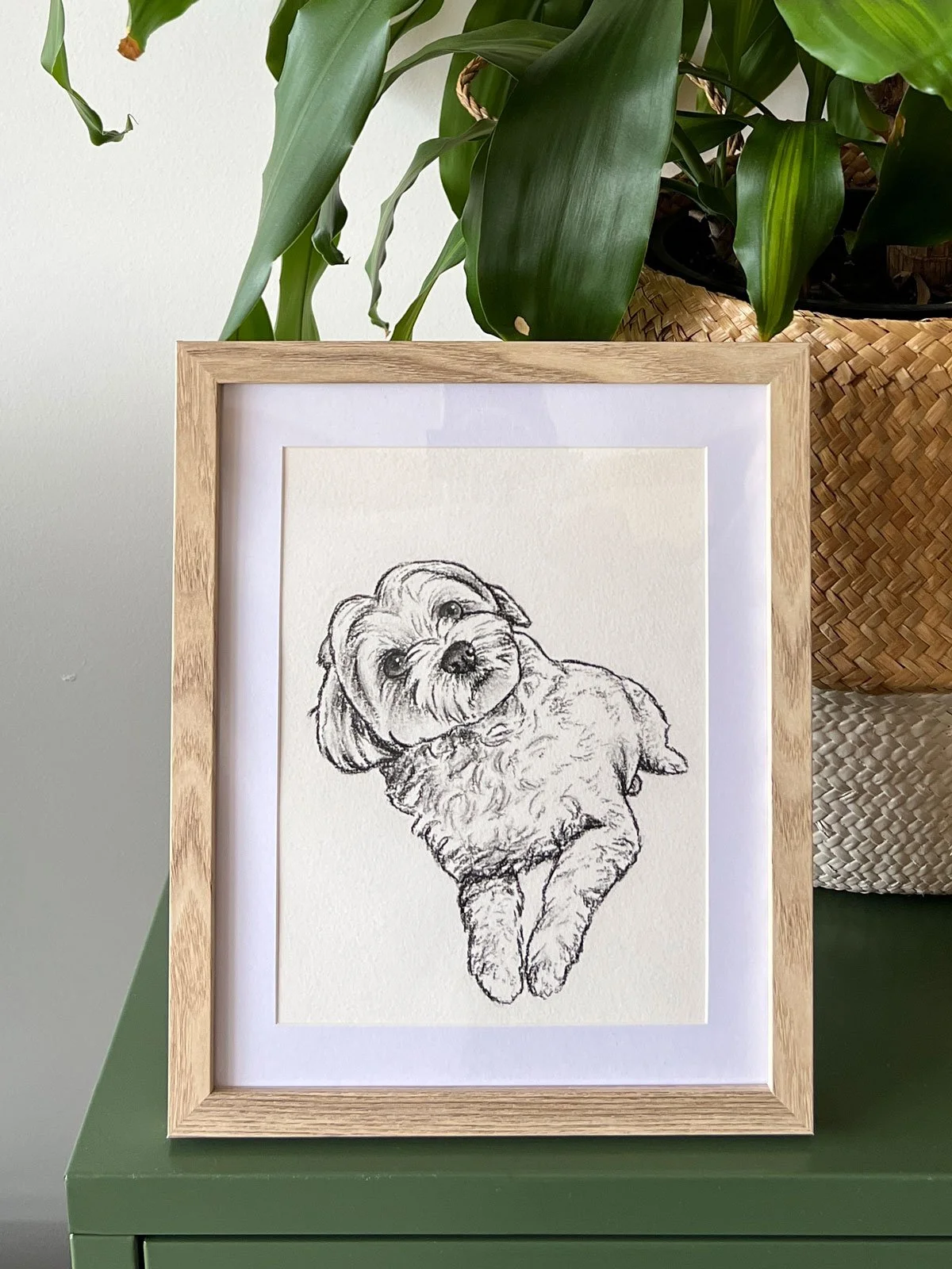 Framed Custom Pet Portrait of a dog