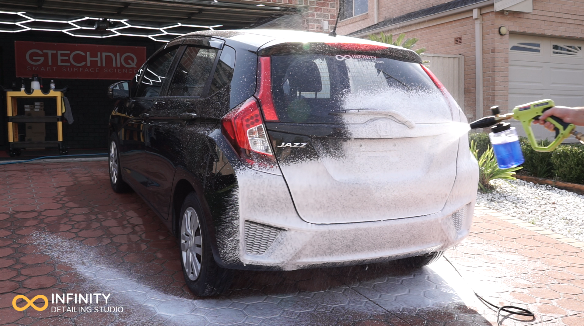 Interior protection coating applied to leather seats by Sydney car detailing experts