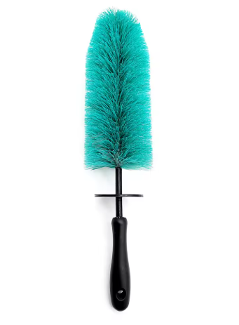 Long reach 15-inch wheel brush for deep rim cleaning