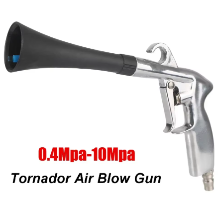 Tornador air cleaning gun for interior and engine bay detailing