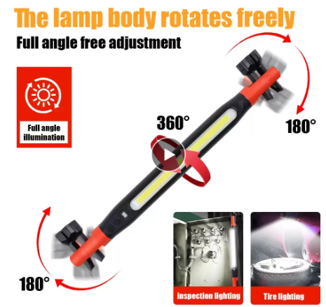 Long LED work light for car detailing and workspace visibility